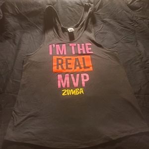 Black Zumba racerback tank